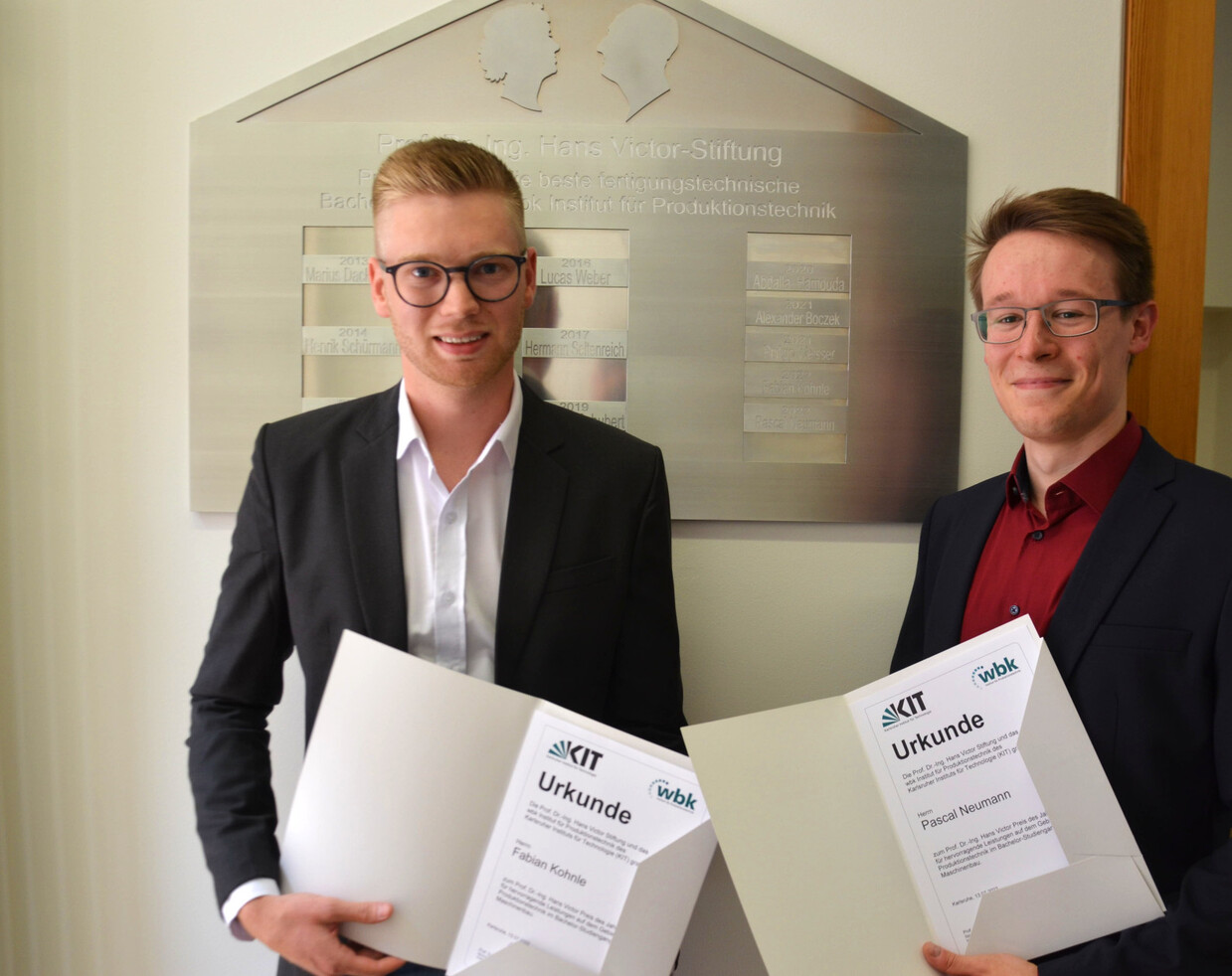 wbk Preisträger des Prof. Dr.-Ing. Hans Victor-Preis